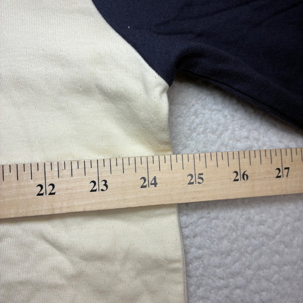J Peterman Henley Shirt Men XL Blue Long Sleeve Throwing Curve Baseball Jersey - Picture 5 of 7